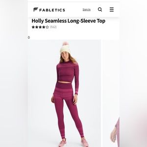 Fablectics Holly Seamless long sleeve top and bottom set